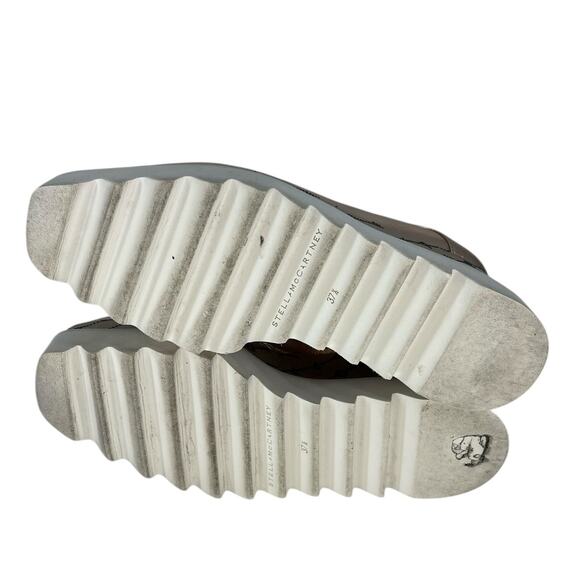 Stella McCartney Rose Gold Elyse Monogram Derbys - Picture 16 of 16